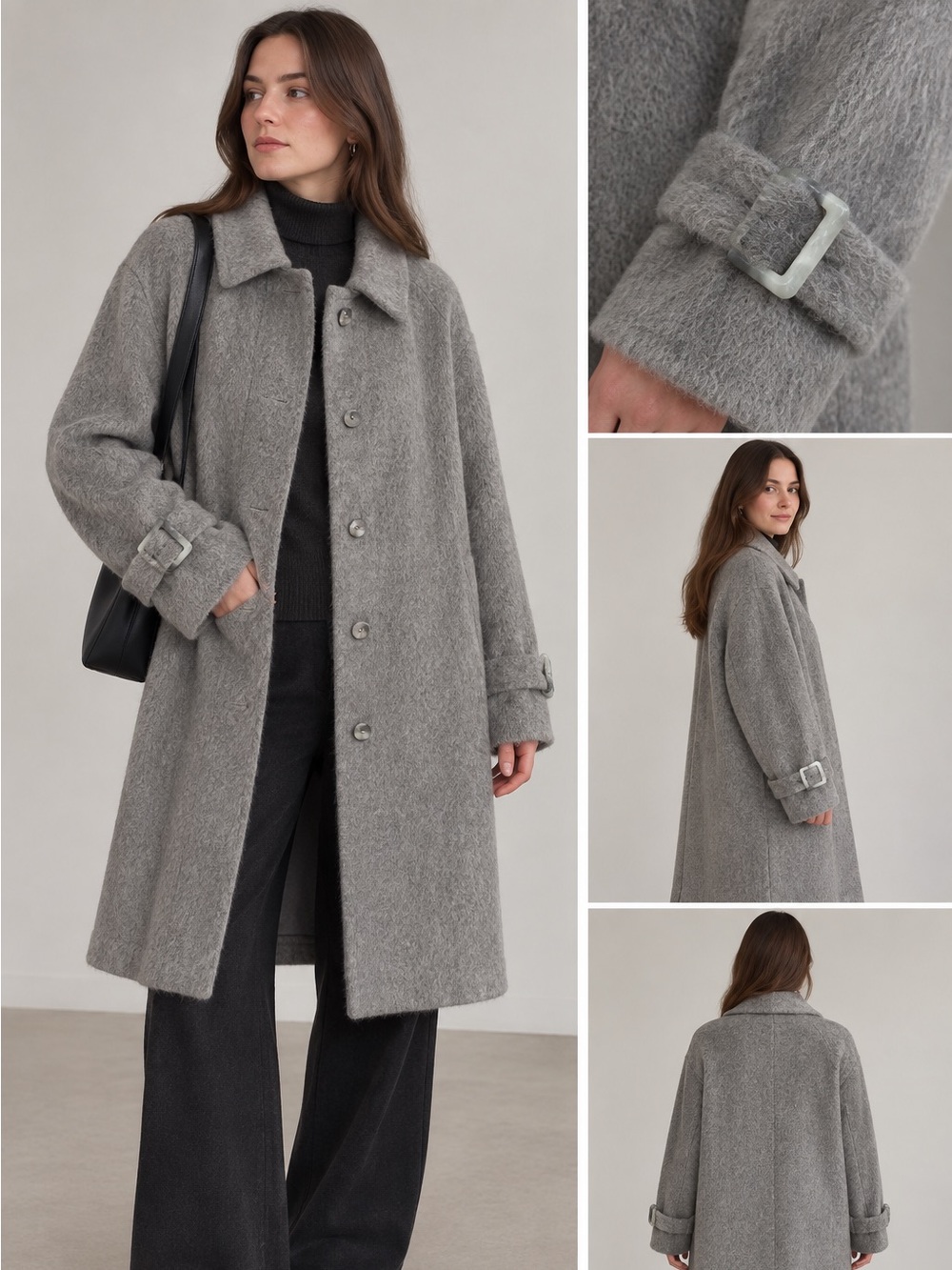 Womens Custom FREY MUNCHEN 100% Wool Pea Coat - Made in Germany